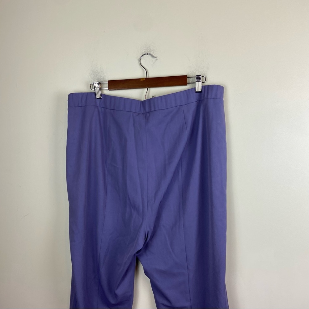 1.State Lavender Purple Split Front Crepe Pants Plus Size 18W Straight Leg - Picture 6 of 10